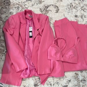 Fashion Nova Pink Pants & Jumpsuit Set